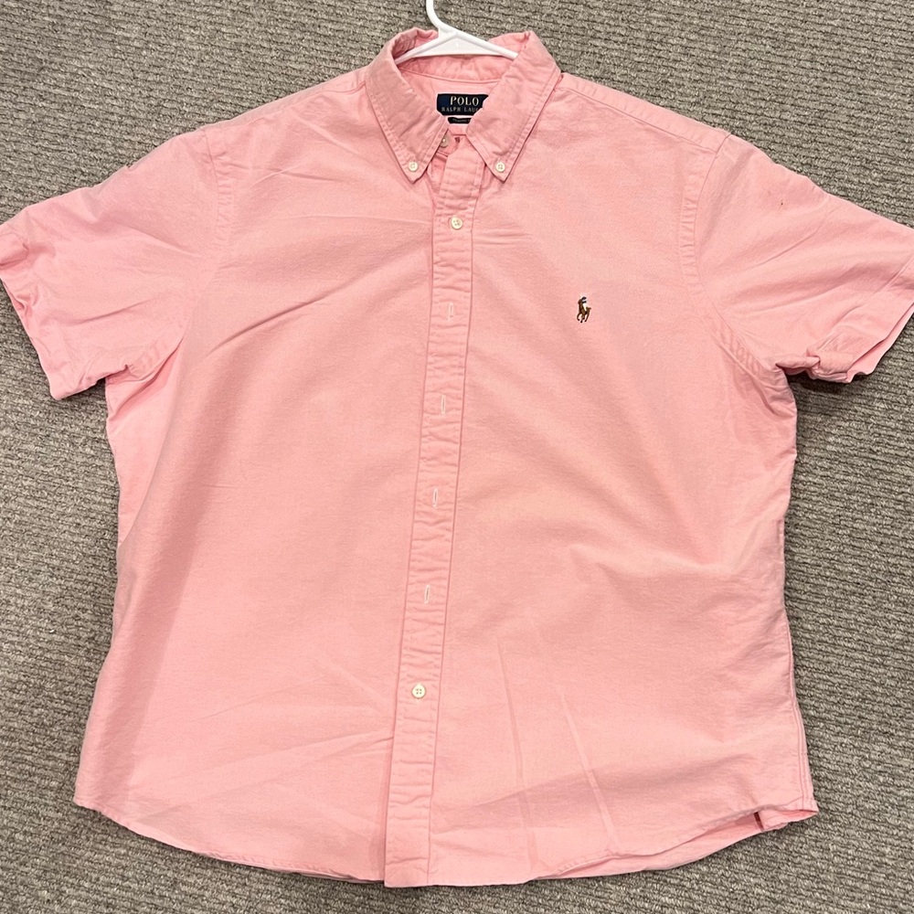 Oxford Short Sleeve Shirt in Pink Polo Ralph Lauren
